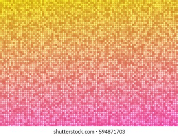 Vector abstract bright mosaic gradient orange pink background . Suitable for wallpaper, web background, and presentations. EPS10.