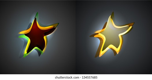 Vector. Abstract bright stars