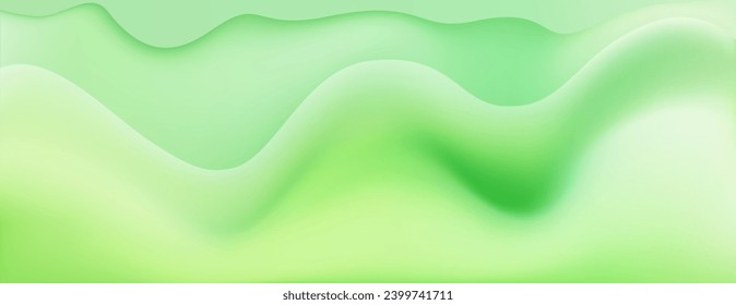 Vector abstract bright wave smooth color transition background. Modern gradient halftone colorful green  gradient fon. Suit for poster, website, sale