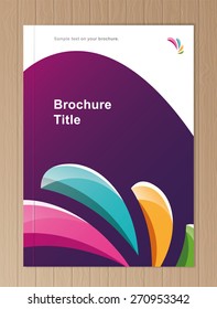 Vector abstract brochure cover. Brochure template. A4