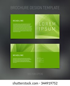 Vector abstract brochure design template. Two-page spreads. 