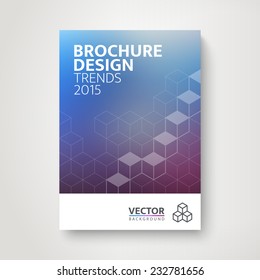 Vector abstract brochure with unfocused background / book / flyer design template