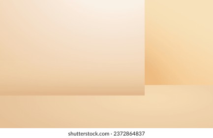 Vector abstract brown background studio empty backdrop product display scene for product.