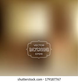 Vector abstract brown blurry background