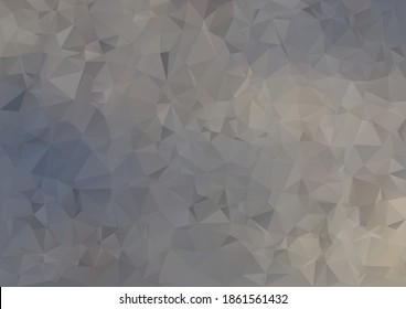 Vector abstract brown and gray shiny polygonal background