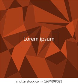 Vector Abstract Brown Polygon Background  