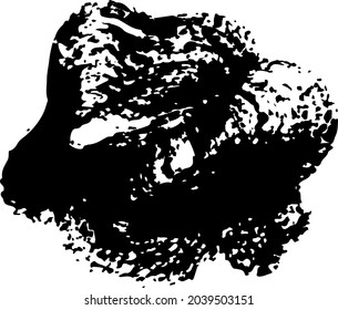 Vector Abstract Brush Hand Drawn Texture in Black Color Sketch Simple Pattern isolated on White Background Stroke Shape