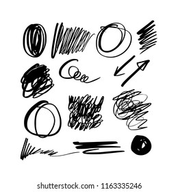 Vector abstract brush lines. Universal trendy print for fabrics and other