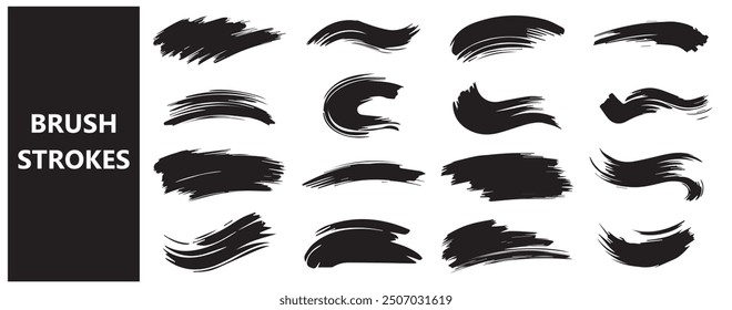 colecciones de trazo de pincel abstracto Vector