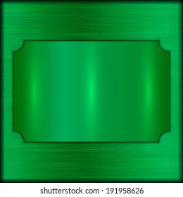 vector abstract brushed green award plate
