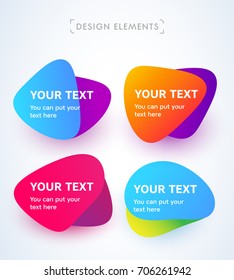 Vector abstract bubble set. Material design style