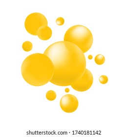 Vector abstract bubbles colorful,realistic illustration of balls futuristic background