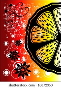 VECTOR Abstract bubbles and lemon magic background