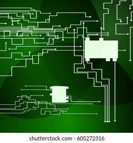 Vector abstract building drawing chips 