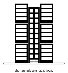 Vector Abstract Building Isolated On White Background