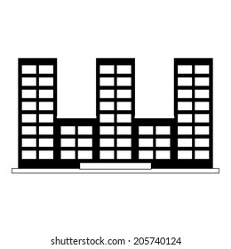 Vector Abstract Building Isolated On White Background