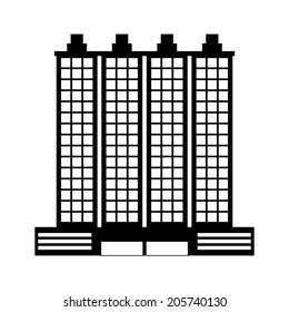 Vector Abstract Building Isolated On White Background