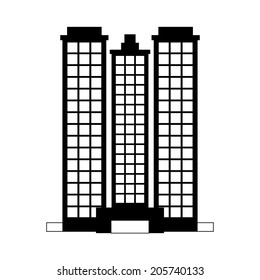 Vector Abstract Building Isolated On White Background