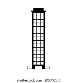 Vector Abstract Building Isolated On White Background