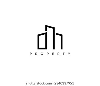 Vector abstract building sign, real estate logo, architecture design, city icon design template.