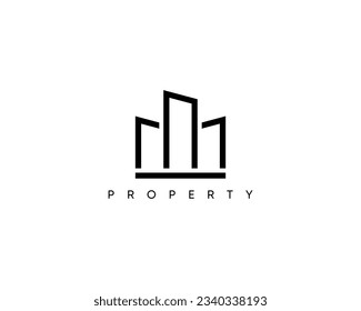 Vector abstract building sign, real estate logo, architecture design, city icon design template.