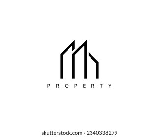 Vector abstract building sign, real estate logo, architecture design, city icon design template.