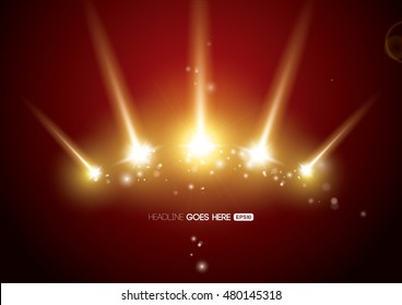 Vector of abstract burst of light and background