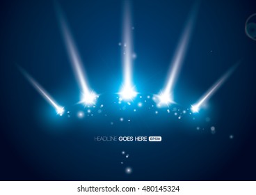 Vector of abstract burst of light and background