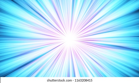 Vector abstract. Burst lines with lights.