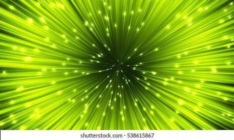 Vector abstract. Burst lines with lights.