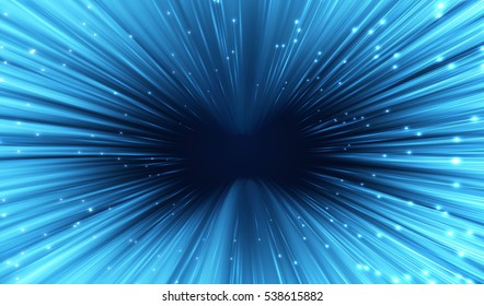 Vector abstract. Burst lines with lights.