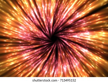 Vector abstract. Burst lines with lights.