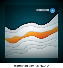 Vector abstract business background design. Square composed.