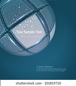 vector abstract business background with a translucent ball