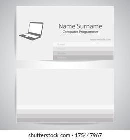 Vector abstract business card.