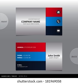 Vector abstract business card. 