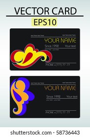 Vector abstract business card