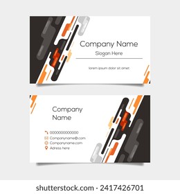 Diseño de fondo de tarjeta de visita abstracta vectorial. Diseño moderno de diseño de tarjetas de nombre comercial para impresión. Plantilla de vector de fondo amarillo