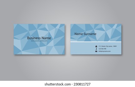 vector abstract business card design template