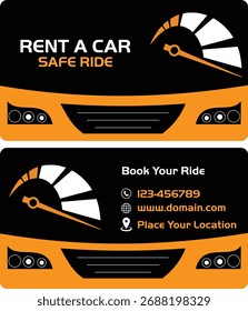 Vetor abstrato negócio . design de cartão . Design de cartão de visita . Alugue um carro. 
