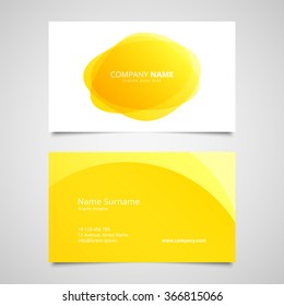 Vector abstract business card design template with circle shapes