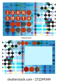 Vector abstract business cards set, free copy space