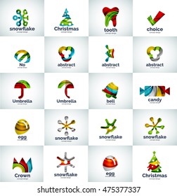 Coleção de logotipo de negócios abstrata de vetor, ícones da web universais