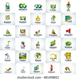 Vector abstract business logo collection. Universal internet concepts