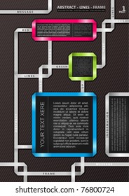 vector abstract business ribbons frames background for magazine