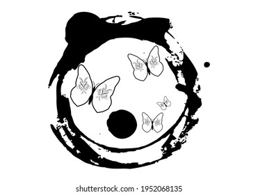 vector abstract butterfly illustration, wallpaper and background