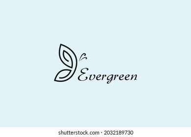 Vector abstract butterfly logo designs.evergreen, Nature,seeding,eco,bio,soil, growth logo design with minimal style