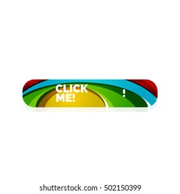 Vector abstract button template. Minimalistic geometric clean style