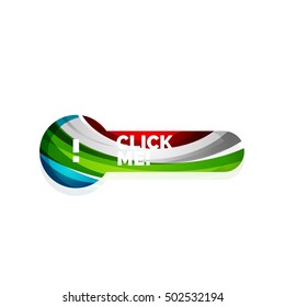 Vector abstract button template. Minimalistic geometric clean style