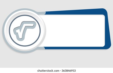 Vector abstract button for your text and radix symbol